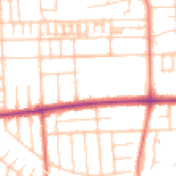 Daytime road noise heatmap for M21 0BB
