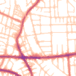 Daytime road noise heatmap for M21 0GT