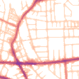 Daytime road noise heatmap for M21 0GU