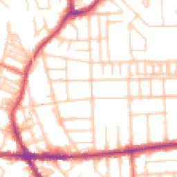 Daytime road noise heatmap for M21 0GX