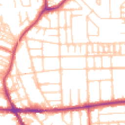 Daytime road noise heatmap for M21 0QY