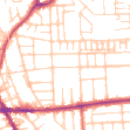 Daytime road noise heatmap for M21 0QZ