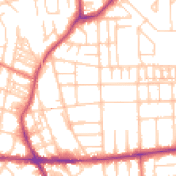 Daytime road noise heatmap for M21 0RB