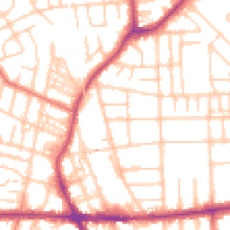 Daytime road noise heatmap for M21 0RF