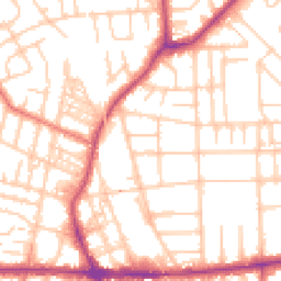 Daytime road noise heatmap for M21 0RH