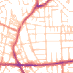 Daytime road noise heatmap for M21 0RJ