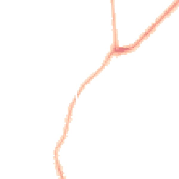 Night-time road noise heatmap for M21 0RP