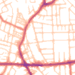 Daytime road noise heatmap for M21 0RR