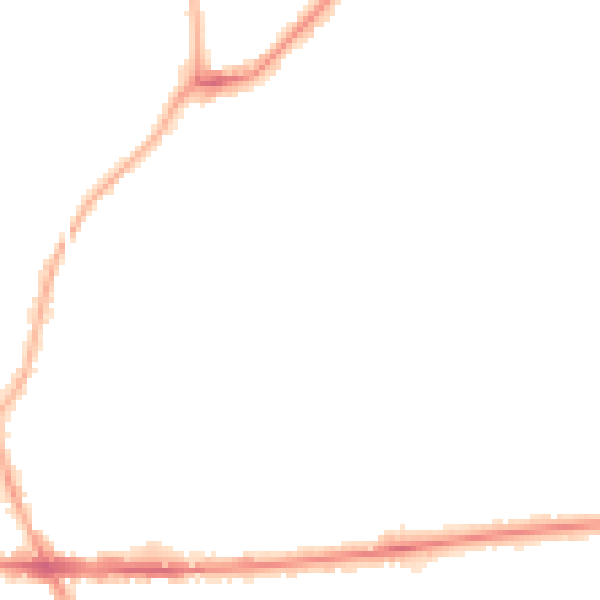 Night-time road noise heatmap for M21 0RU