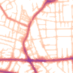 Daytime road noise heatmap for M21 0RY