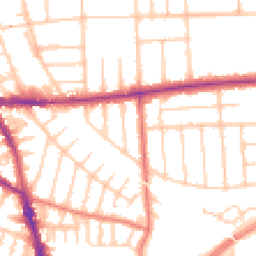 Daytime road noise heatmap for M21 0TH
