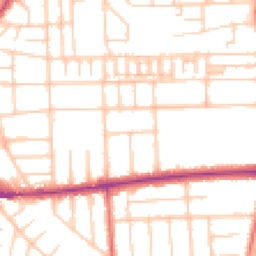 Daytime road noise heatmap for M21 0UQ