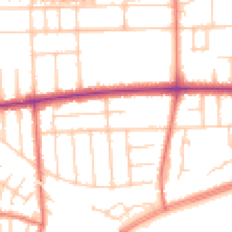 Daytime road noise heatmap for M21 0XU