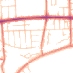 Daytime road noise heatmap for M21 0YG