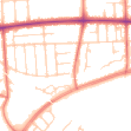 Daytime road noise heatmap for M21 0YQ