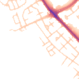 Daytime road noise heatmap for M21 7HU