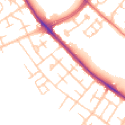 Daytime road noise heatmap for M21 7LU