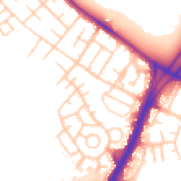 Daytime road noise heatmap for M21 7NR