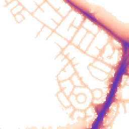 Daytime road noise heatmap for M21 7PA