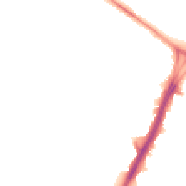 Night-time road noise heatmap for M21 7PB