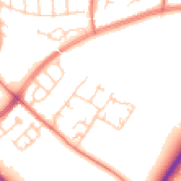 Daytime road noise heatmap for M21 7RG