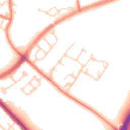 Daytime road noise heatmap for M21 7RW