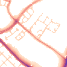 Daytime road noise heatmap for M21 7UG