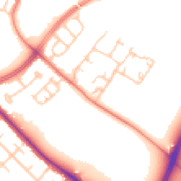 Daytime road noise heatmap for M21 7UH