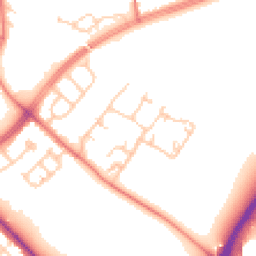 Daytime road noise heatmap for M21 7UL