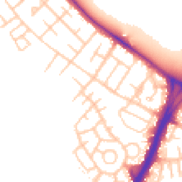 Daytime road noise heatmap for M21 7WJ