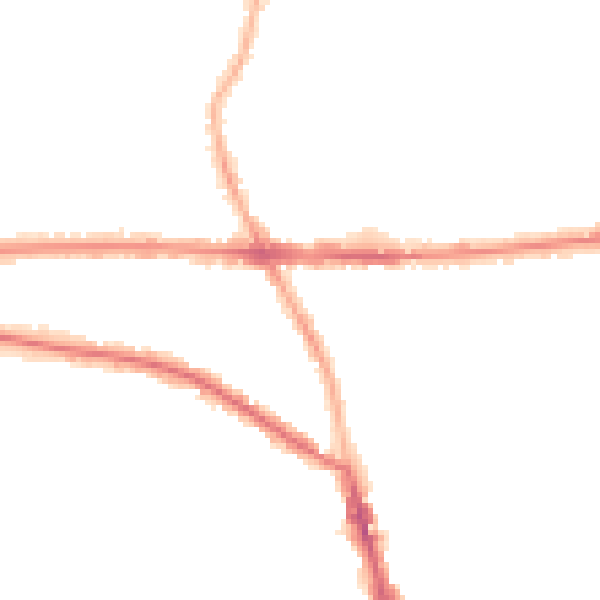 Night-time road noise heatmap for M21 8AD