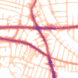 Daytime road noise heatmap for M21 8AF