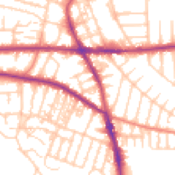 Daytime road noise heatmap for M21 8AP