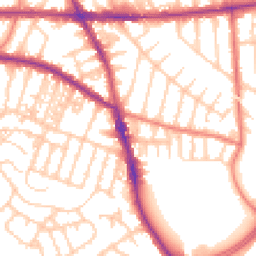 Daytime road noise heatmap for M21 8AZ