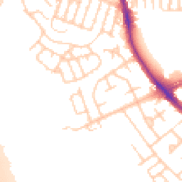 Daytime road noise heatmap for M21 8FS