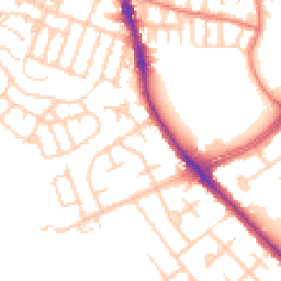 Daytime road noise heatmap for M21 8FY