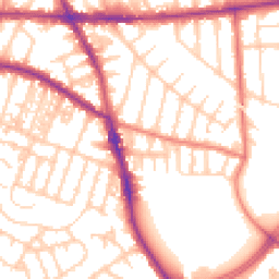 Daytime road noise heatmap for M21 8TE