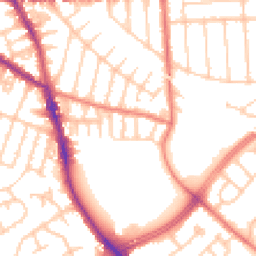 Daytime road noise heatmap for M21 8TX