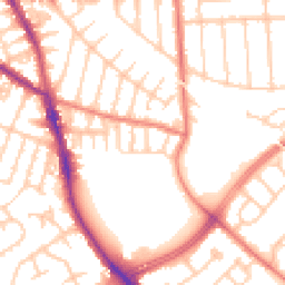 Daytime road noise heatmap for M21 8UA