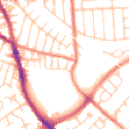 Daytime road noise heatmap for M21 8UB