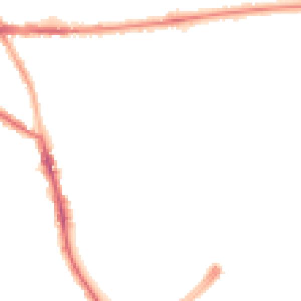 Night-time road noise heatmap for M21 8XQ