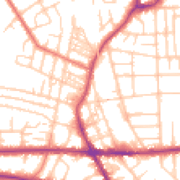 Daytime road noise heatmap for M21 9BG
