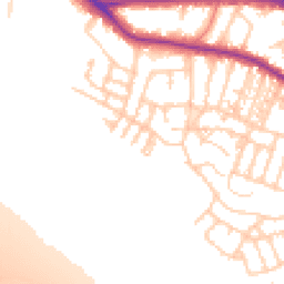 Daytime road noise heatmap for M21 9FS