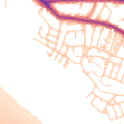 Daytime road noise heatmap for M21 9FT