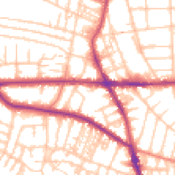 Daytime road noise heatmap for M21 9GP