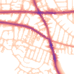 Daytime road noise heatmap for M21 9GS