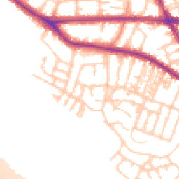 Daytime road noise heatmap for M21 9HX
