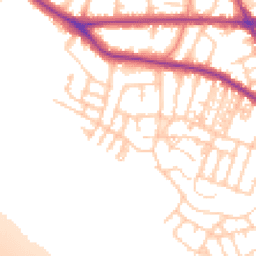 Daytime road noise heatmap for M21 9HY