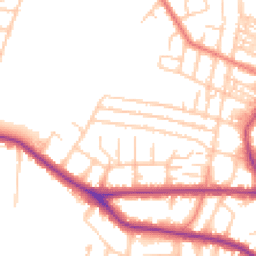 Daytime road noise heatmap for M21 9LS
