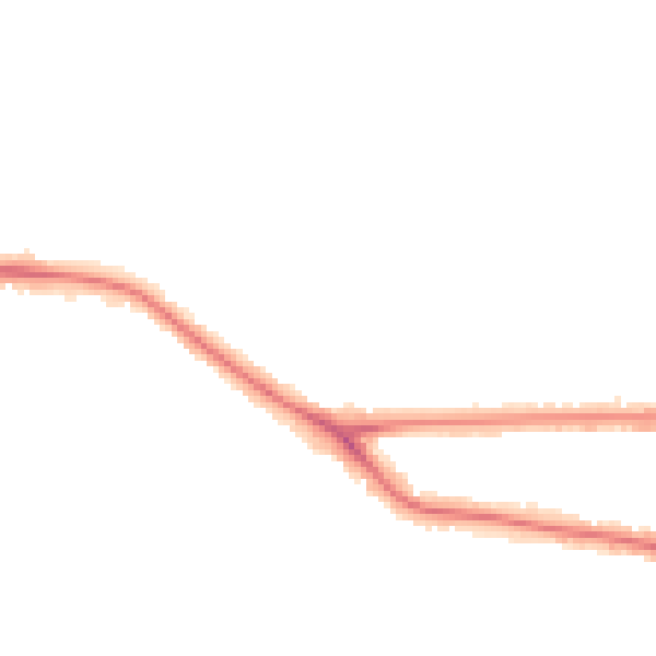 Night-time road noise heatmap for M21 9NA